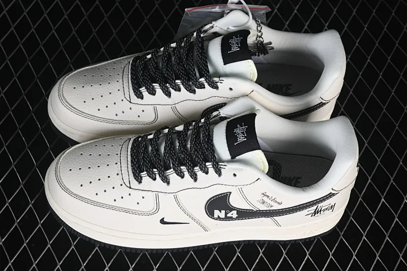 All categories Nk Air Force 1 Air Force series Nk Air Force 1 Low Air Force low-top Nike Air Force 1'07 Low Stussy co-branded classic white and black Air Force 1 low-top casual sneakers DD1982-329
